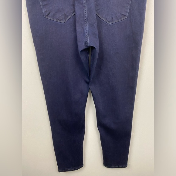 Kancan size XL Women’s Dark Blue Denim Topanga High Rise Ankle Skinny Overalls - Picture 11 of 11